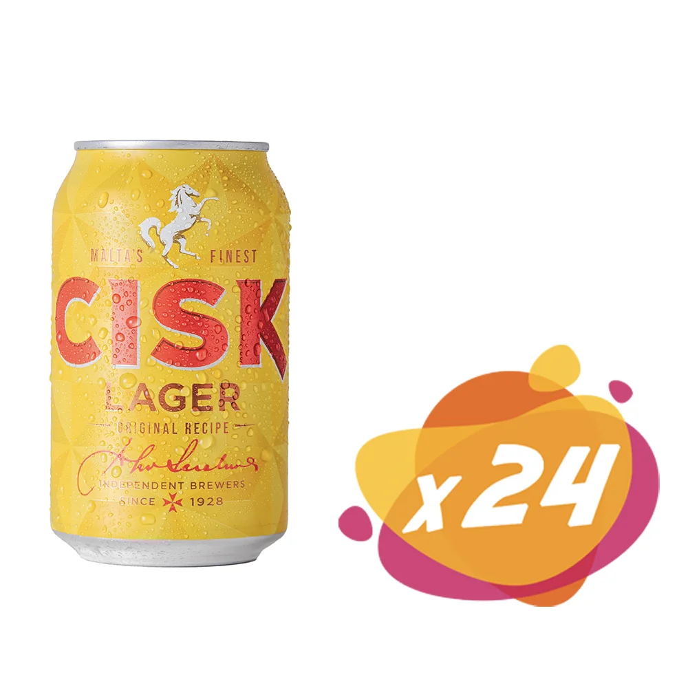 24 Cisk Lager 330 Cans 24 Pack Cisk Lager Bier aus Malta