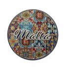 Runder Kühlschrankmagnet mit Malta Motiv