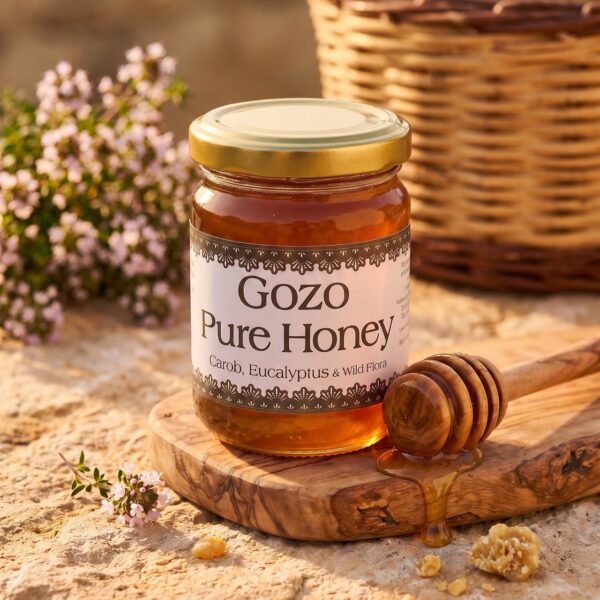 Gozo Pure Honey aus Johannisbrot, Eukalyptus und Wildflora im Glas