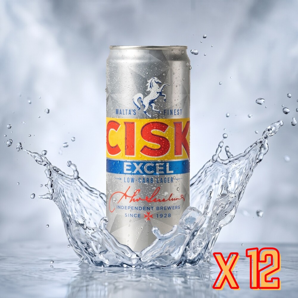 Cisk Excel Dose 500 ml 12er-Pack Cisk Excel Low-Carb Lager in der 500-ml-Dose als 12er-Pack