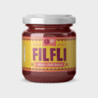 Filfla Chilli Co. Filfli maltesisches Chili-Chutney aus roten Chilischoten im 212-ml-Glas mit gelbem Etikett
