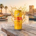 Cisk Lager Dose 500 ml am Strand von Malta