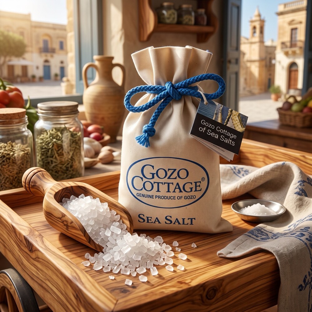 Gozo Cottage Meersalz Minisack 165g Gozo Cottage Meersalz im Minisack, 165 g von der Insel Gozo