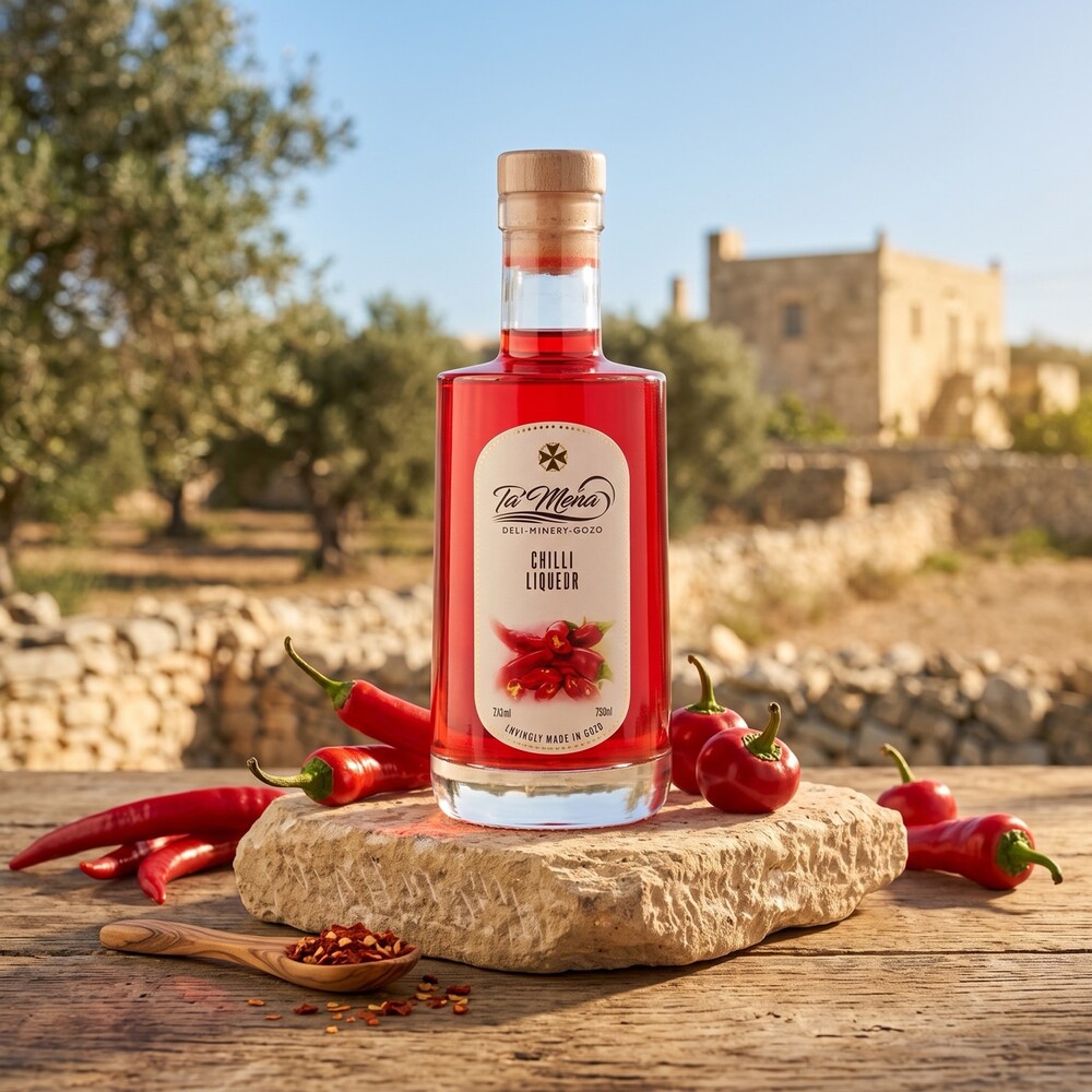Chili Likoer Ta Mena 200ml Ta Mena Chili-Likoer 200 ml von der Insel Gozo