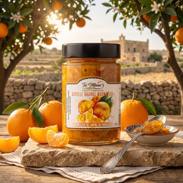 Ta Mena Seville Orangenmarmelade 220 g von der Insel Gozo