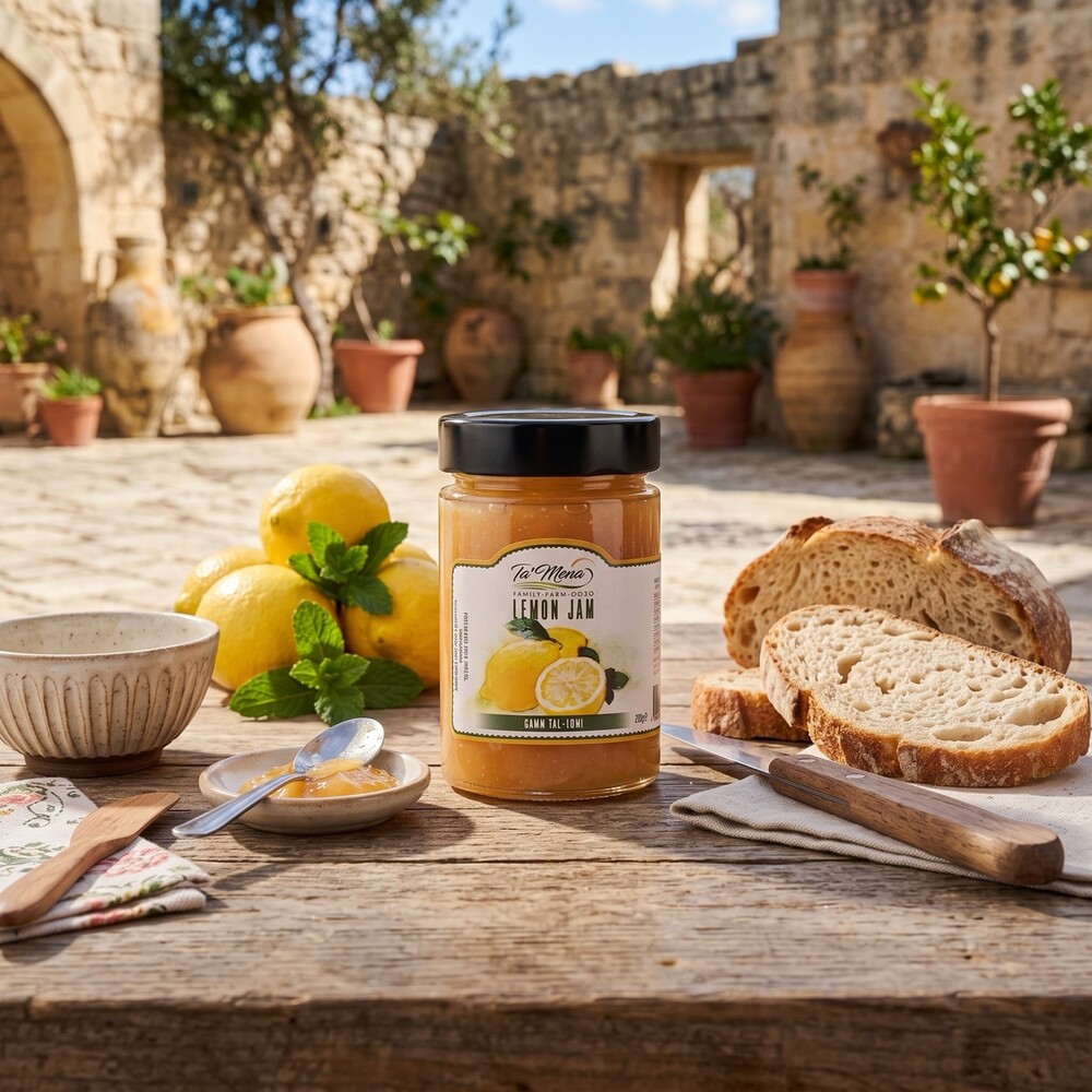 Zitronenmarmelade Ta Mena 220g Ta Mena Zitronenmarmelade 220 g von der Insel Gozo