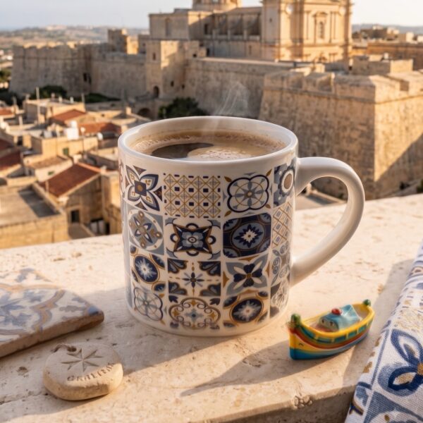 Tasse mit Maltakreuz als Souvenir aus Malta